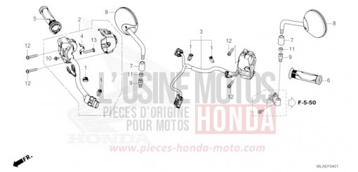 HANDLE SWITCH/MIRROR (CMX1100D/D2) CMX1100D2R de 2024